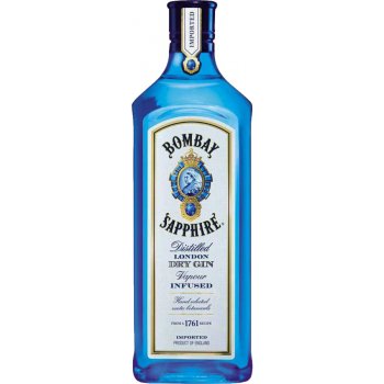 Bombay Sapphire 40% 1 l (čistá fľaša)