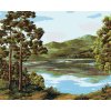 ZUTY Maľovanie podľa čísel - HORSKÉ JAZERO Rámovanie: bez rámu a bez vypnutia plátna, Rozmer: 80x100 cm