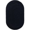 Najkoberce Kúpeľňový koberček Javo Cotton čierny ovál 60x100 cm