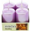 Vianočná adventná sviečka fialová 4 ks