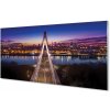 Nástenný panel Warsaw panorama riečny most 100x50 cm