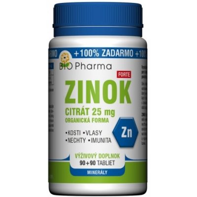 Bio Pharma Zinok Forte 25 mg 90 + 90 tabliet od 4,99 € - Heureka.sk