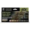 Farby Vallejo sada WWII British Colors Afrika 1939 - 1943 8x17ml
