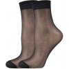 LADYB NYLON SOCKS 20 DEN / Dámske silonkové ponožky, nesťahujúce lem, 5 párov - nero Univerzálna