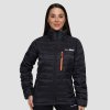 GymBeam Dámská bunda Puffer Black/Orange S