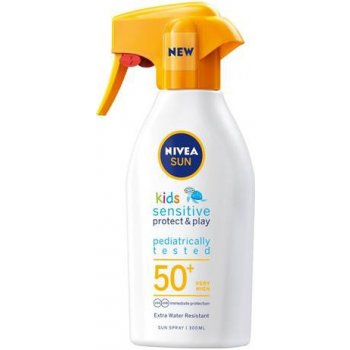 Nivea Sun Kids Protect & Care Sensitive spray na opalování pro citlivou pokožku SPF50+ 300 ml