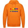 Pánska PRIDE Mikina s Dúhovým Dizajnom Pride - Orange Crush - S - Pánske