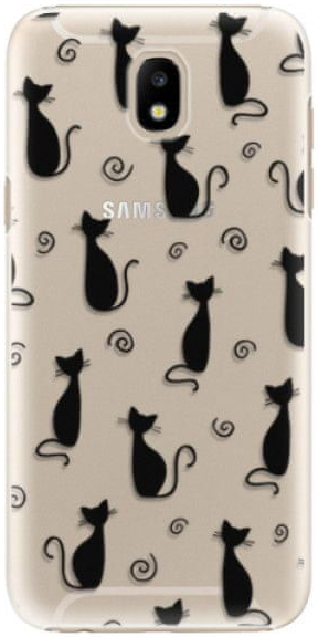 Púzdro iSaprio Cat pattern 05 Samsung Galaxy J5 (2017) čierne