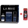 LA RIVE EXTREME STORY toaletná voda 75 ml + deodorant sprej 150 ml, darčeková sada pre mužov + Sprchový gel La Rive 2v1 Minie 250 ml NAVÍAC