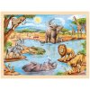 GOKI Drevené puzzle Afrika 2