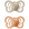 BIBS Couture ortodontický cumlík z prírodného kaučuku 2ks - veľkosť 1 (Vanilla / Peach)