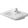 Duravit Starck 3 - Umývadlo, 70x49 cm, s prepadom, s otvorom na batériu, biela 0304700000