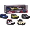 Autíčka terénne Suzuki Jimny Majorette kovové 7,5 cm dĺžka sada 5 druhov v darčekovom balení