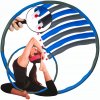 DrFit Hula Hop klasické skladacie 100 cm šedo-modré