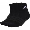 Ponožky adidas Cushioned Sportswear Ankle Socks 3 Pair Pack Black/Black/White L