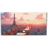 Vymalujsisam.sk Diamantové maľovanie - Západ slnka Paríž – Francúzsko Veľkosť: 40x80cm, Rám: Na plastovej doske, Diamanty: Hranaté