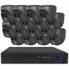 Securia Pro IP kamerový systém NVR16CHV8S-B SONY DOME smart, čierny Nahrávanie: 4TB disk