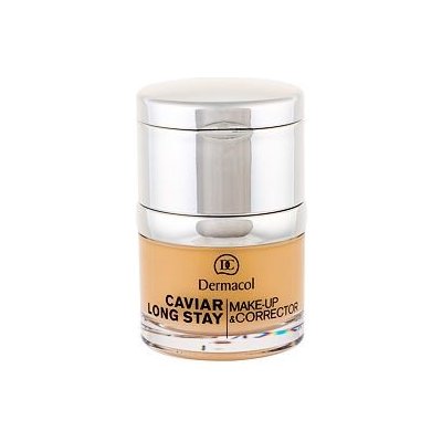 Dermacol Caviar Long Stay Make-Up & Corrector make-up a korektor s výtažkem z kaviáru 1,5 Sand 30 ml