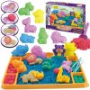 WOOPIE KINETICKÝ PIESOK 1,2 KG STOLÍK PIESKOVISKO FORMIČKY SADA ZOO XL