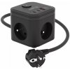 KERG SMART – 3-ZÁSUVKOVÁ NAPÁJECÍ KOSTKA + NABÍJEČKA USB-A+USB-C 1,5 M 3×1,5 MM2 H05VV-F 16 A/250 V