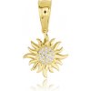 MINET JMG0295WGP - Zlatý prívesok slnko s bielymi zirkónmi Au 585/1000