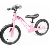 Aga Detský bežecký bicykel so zvončekom a LED kolesami, ružový