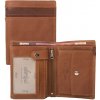 Pánska Kožená Peňaženka Impex Dvojité prešívanie ochrana RFID 9,5x13 cm hnedá Veľkosť: UNI