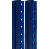 Majster Regál Extra stojiny pre bezskrutkové celokovové regály profilu T 2500x70x40mm modrej farby, 2 kusy