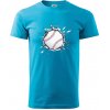 Baseball lopta v triku - Klasické pánske tričko vyššej gramáže - XL ( Svetlý tyrkys )
