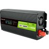 GREEN CELL Menič napätia 12V | 500W/1000W | LCD | čistá sínusoida