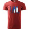 Paddleboard set - Klasické pánske tričko vyššej gramáže - S ( Bordová )