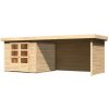 Drevený záhradný domček ASKOLA 3,5 s prístavkom 280 Lanitplast