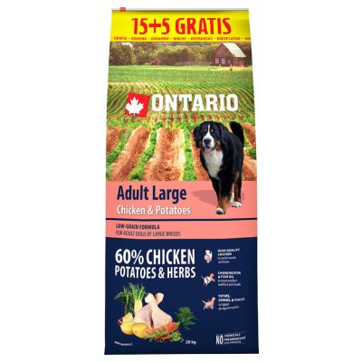 Ontario Adult Large Chicken & Potatoes 20 kg