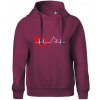 Nemecký ovčiak ekg - Oversized mikina dámská Moon - kratšia + širšia - XS ( Fuchsiová )