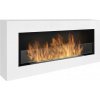 Závesný biokrb so sklom na stenu AIASA BOX BIELY MAT 90x40x12