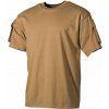 Tričko s krátkym rukávom MFH Velcro s vreckom - coyote, S