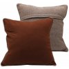 HOME ELEMENTS Obliečka na vankúš s lemom, z recyklovanej bavlny, čokoládová + režná