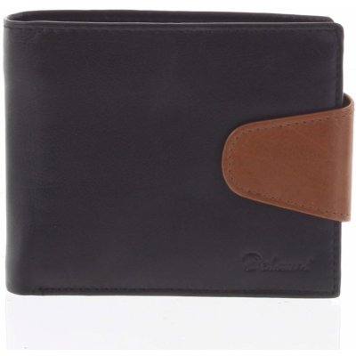 Delami pánska kožená peňaženka čierno 11816 čierna hnědá