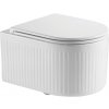 Závesná WC misa GLAMOUR, vrátane soft/close sedátka so splachovanín Tornádo CE-92-001-L
