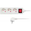 Solight PP13, predlžovací kábel 230V 3x zásuvka 5,0m s vypínačom biely P1315