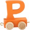 Dřevěný vláček barevná abeceda písmeno P