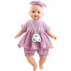 Realistické miminko - holčička Sonia ve fialovém oblečku od firmy Paola Reina (Alex a Sonia 36 cm)
