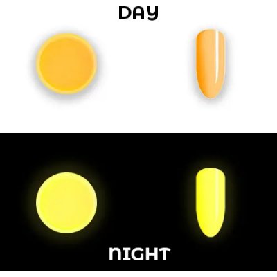 INGINAILS - Fluorescenčný prášok - Light Orange, 1g