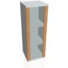 Hobis Policová skriňa Strong L, 40x115,2x40 cm, jelša/sivá
