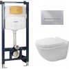 Súprava WC misa s pomaly sa sklápajúcim sedadlom Duravit Starck 3 45270900A1, podomietková konštrukcia Duravit DuraSystem WD1029000000, WD5009021000