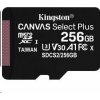 256 GB . microSDXC karta Kingston Canvas Select Plus Class 10 (r/w 100MB/s / 85MB/s) bez adaptéra SDCS2-256GBSP