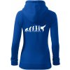 Karate Evolúcia - kop - Mikina dámska trendy zipper s kapucňou - XL ( Kráľovská modrá )