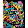 Diamondi Diamantové maľovanie FAREBNÝ LEOPARD 40 x 50 cm vypnuté plátno na rám