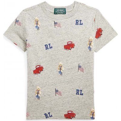 Detské bavlnené tričko Polo Ralph Lauren šedá