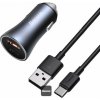 Baseus Golden Contactor Pro nabíjačka do auta s káblom USB-C 1m 40W 1x USB, 1x USB-C sivá TZCCJD-0G